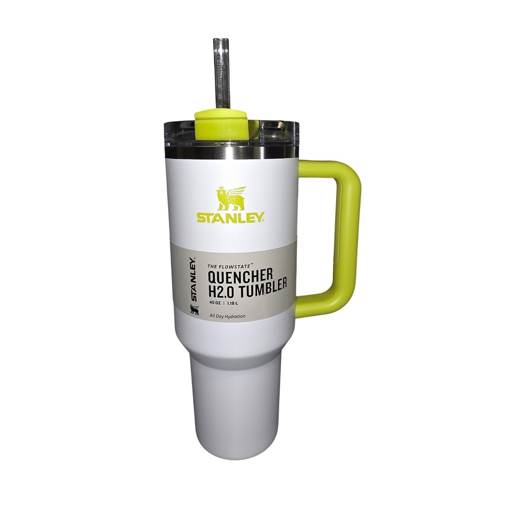 Stanley Quencher H2.0 FlowState 40 oz Tumbler Frost Electric Yellow 10-10824-352